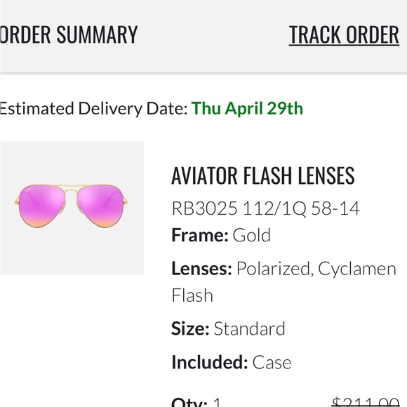 Ray-Ban Polarized Pink Mirrored Aviator Sunglasses EUC - Picture 8 of 10